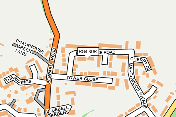 RG4 8UR map - OS OpenMap – Local (Ordnance Survey)