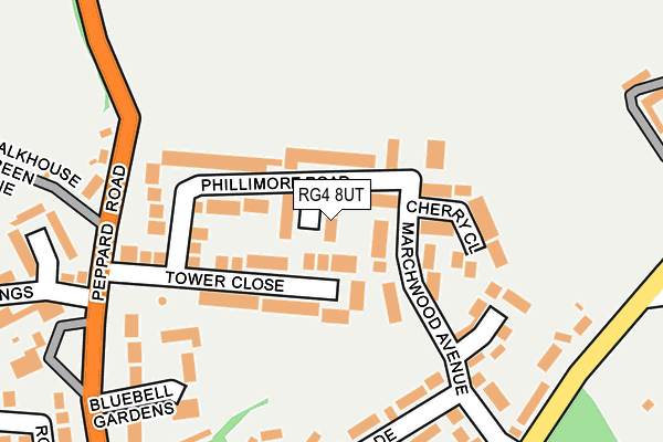 RG4 8UT map - OS OpenMap – Local (Ordnance Survey)