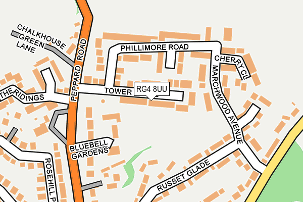 RG4 8UU map - OS OpenMap – Local (Ordnance Survey)