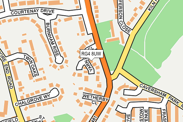 RG4 8UW map - OS OpenMap – Local (Ordnance Survey)