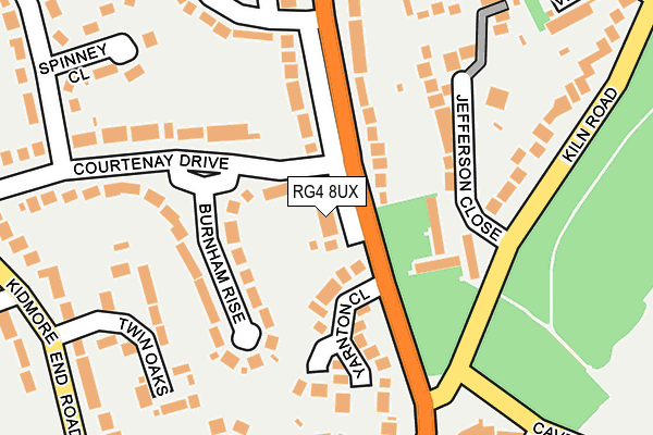 RG4 8UX map - OS OpenMap – Local (Ordnance Survey)