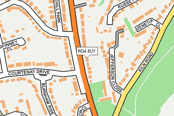 RG4 8UY map - OS OpenMap – Local (Ordnance Survey)