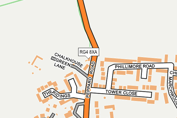RG4 8XA map - OS OpenMap – Local (Ordnance Survey)