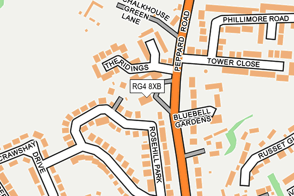 RG4 8XB map - OS OpenMap – Local (Ordnance Survey)