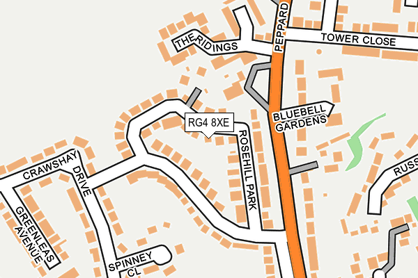 RG4 8XE map - OS OpenMap – Local (Ordnance Survey)