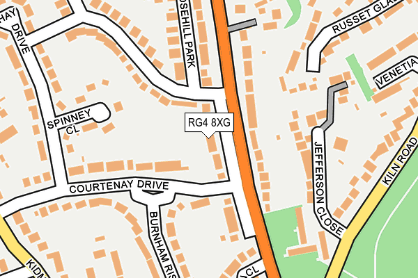 RG4 8XG map - OS OpenMap – Local (Ordnance Survey)