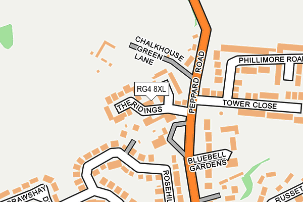 RG4 8XL map - OS OpenMap – Local (Ordnance Survey)
