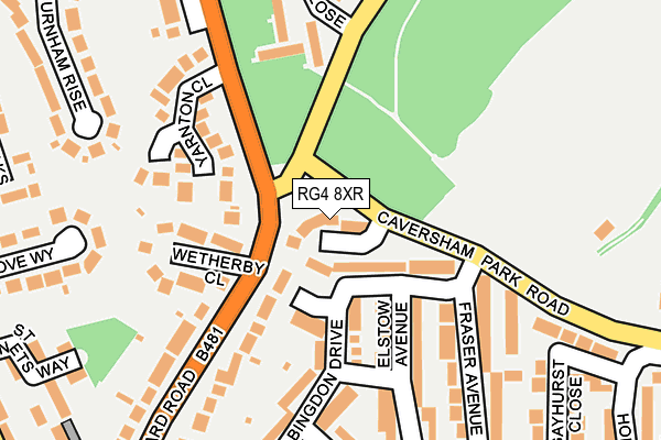 RG4 8XR map - OS OpenMap – Local (Ordnance Survey)