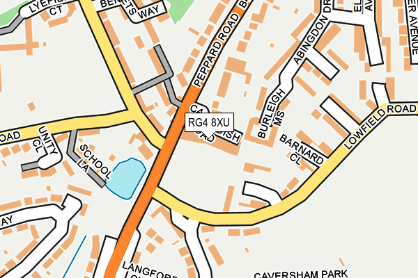 RG4 8XU map - OS OpenMap – Local (Ordnance Survey)