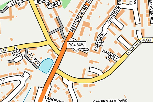 RG4 8XW map - OS OpenMap – Local (Ordnance Survey)