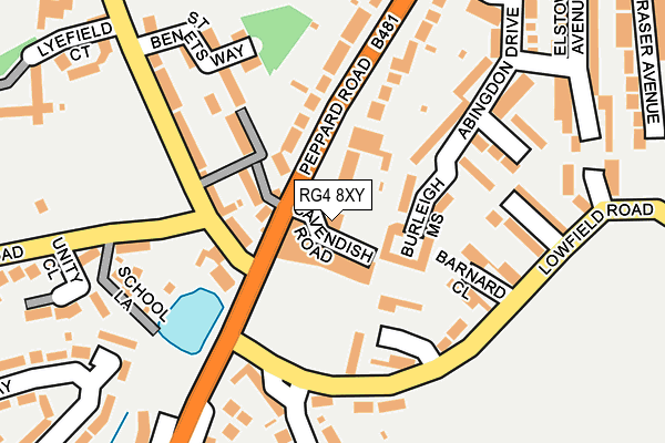 RG4 8XY map - OS OpenMap – Local (Ordnance Survey)
