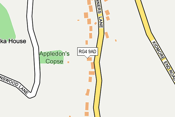 RG4 9AD map - OS OpenMap – Local (Ordnance Survey)