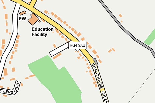 RG4 9AU map - OS OpenMap – Local (Ordnance Survey)