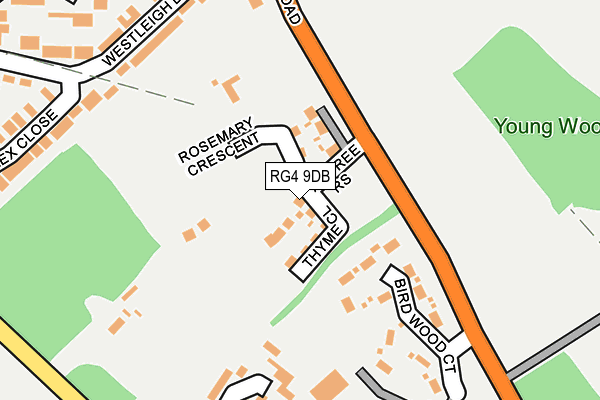 RG4 9DB map - OS OpenMap – Local (Ordnance Survey)