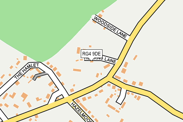 RG4 9DE map - OS OpenMap – Local (Ordnance Survey)