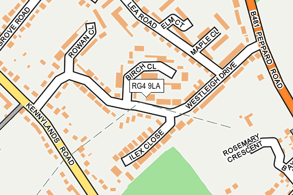 RG4 9LA map - OS OpenMap – Local (Ordnance Survey)
