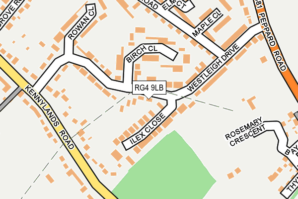 RG4 9LB map - OS OpenMap – Local (Ordnance Survey)
