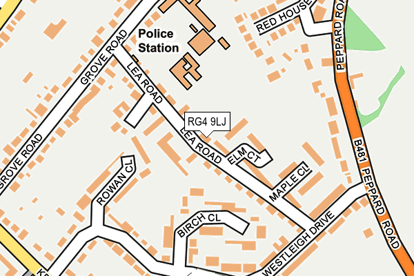 RG4 9LJ map - OS OpenMap – Local (Ordnance Survey)