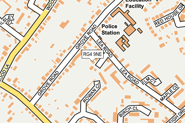 RG4 9NE map - OS OpenMap – Local (Ordnance Survey)