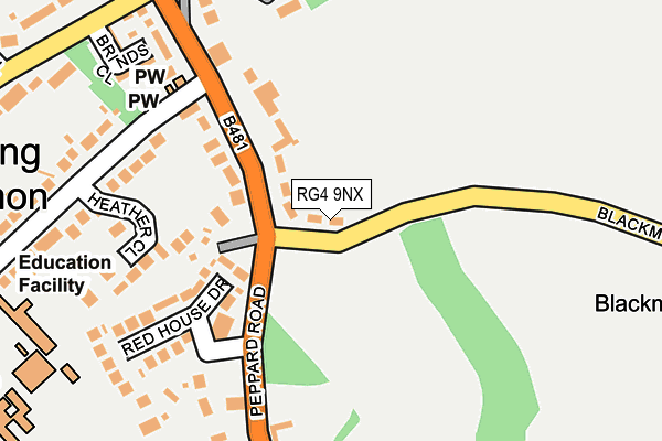 RG4 9NX map - OS OpenMap – Local (Ordnance Survey)