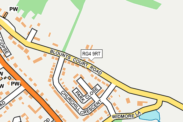 RG4 9RT map - OS OpenMap – Local (Ordnance Survey)