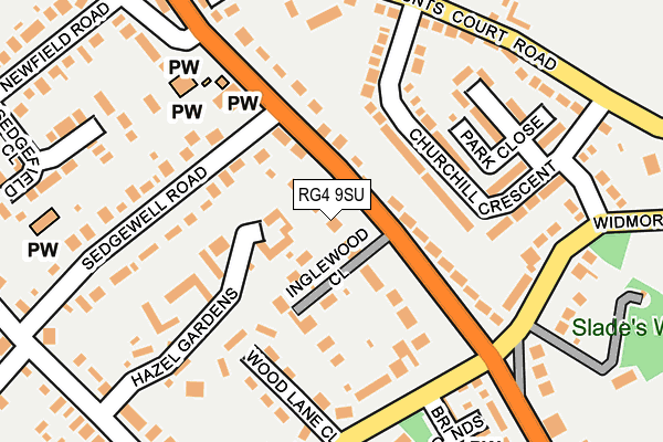 RG4 9SU map - OS OpenMap – Local (Ordnance Survey)