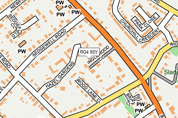 RG4 9SY map - OS OpenMap – Local (Ordnance Survey)