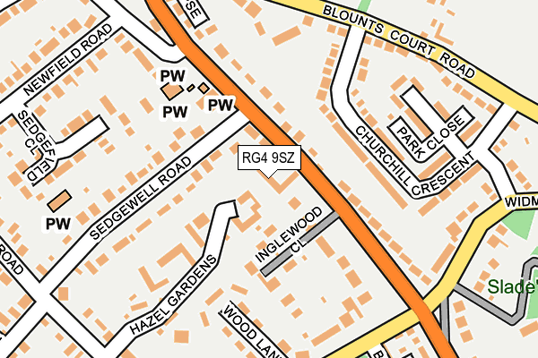 RG4 9SZ map - OS OpenMap – Local (Ordnance Survey)