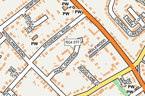 RG4 9TF map - OS OpenMap – Local (Ordnance Survey)