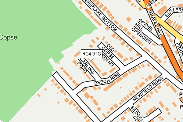 RG4 9TG map - OS OpenMap – Local (Ordnance Survey)