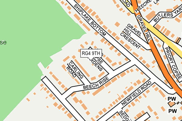 RG4 9TH map - OS OpenMap – Local (Ordnance Survey)