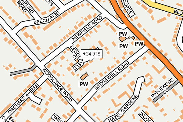 RG4 9TS map - OS OpenMap – Local (Ordnance Survey)