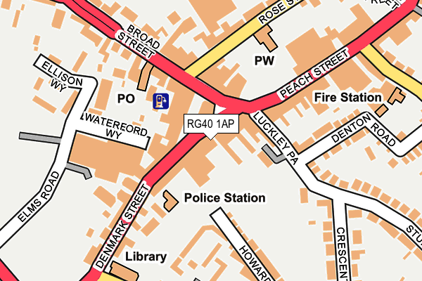 RG40 1AP map - OS OpenMap – Local (Ordnance Survey)