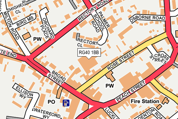 RG40 1BB map - OS OpenMap – Local (Ordnance Survey)