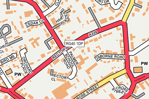 RG40 1DP map - OS OpenMap – Local (Ordnance Survey)