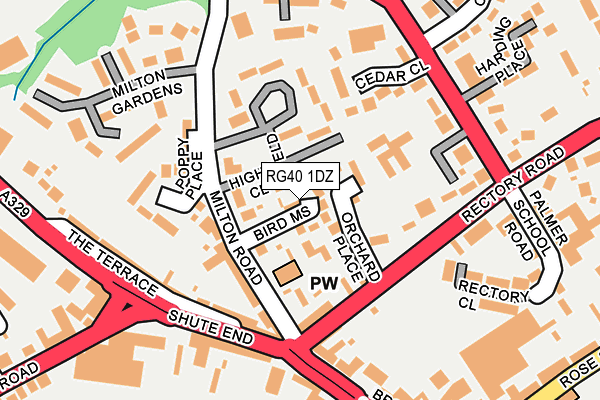 RG40 1DZ map - OS OpenMap – Local (Ordnance Survey)