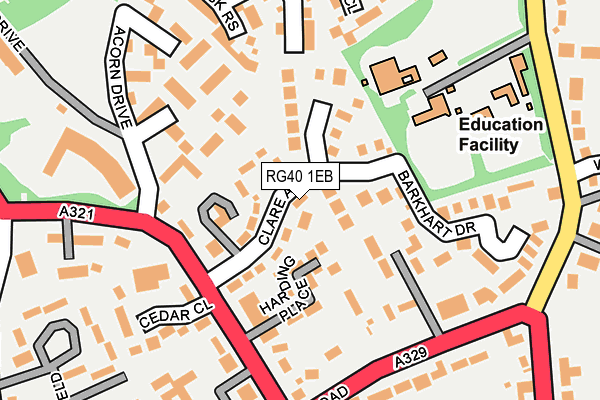 RG40 1EB map - OS OpenMap – Local (Ordnance Survey)