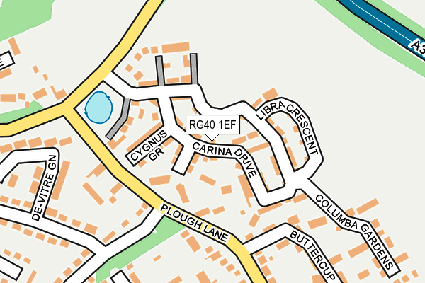 RG40 1EF map - OS OpenMap – Local (Ordnance Survey)