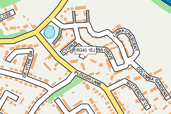 RG40 1EJ map - OS OpenMap – Local (Ordnance Survey)