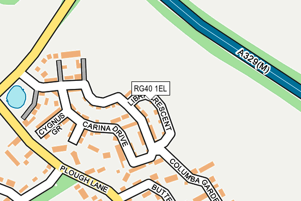 RG40 1EL map - OS OpenMap – Local (Ordnance Survey)