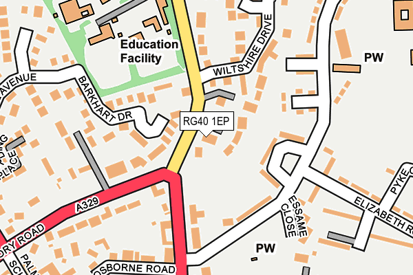 RG40 1EP map - OS OpenMap – Local (Ordnance Survey)