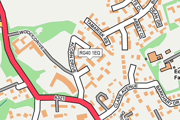 RG40 1EQ map - OS OpenMap – Local (Ordnance Survey)