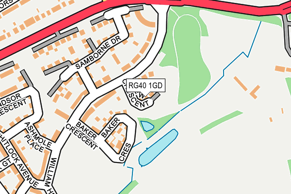 RG40 1GD map - OS OpenMap – Local (Ordnance Survey)