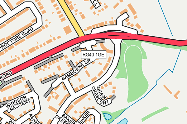 RG40 1GE map - OS OpenMap – Local (Ordnance Survey)
