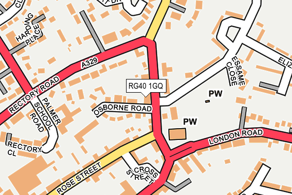 RG40 1GQ map - OS OpenMap – Local (Ordnance Survey)