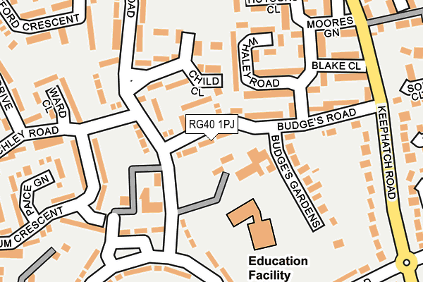 RG40 1PJ map - OS OpenMap – Local (Ordnance Survey)