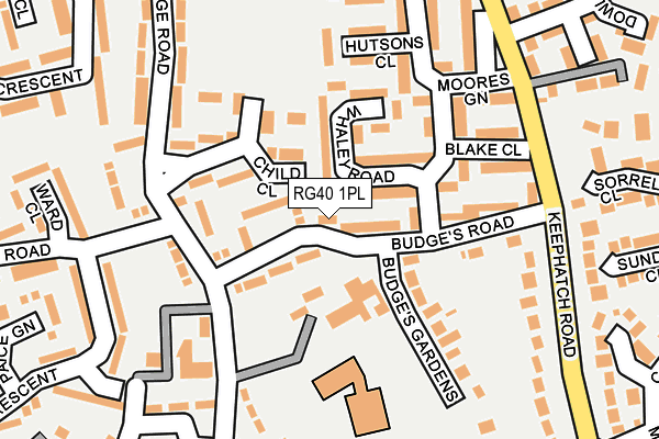 RG40 1PL map - OS OpenMap – Local (Ordnance Survey)