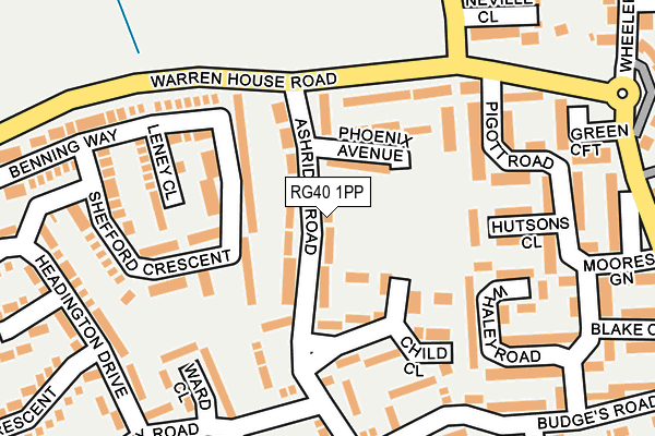 RG40 1PP map - OS OpenMap – Local (Ordnance Survey)