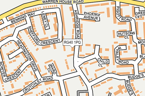 RG40 1PQ map - OS OpenMap – Local (Ordnance Survey)