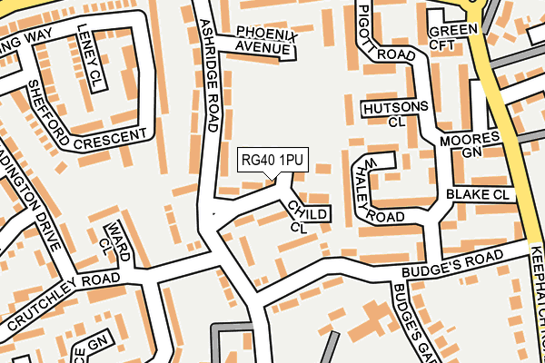 RG40 1PU map - OS OpenMap – Local (Ordnance Survey)